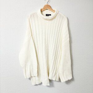 Express Oversized Cream Sweater Size Medium